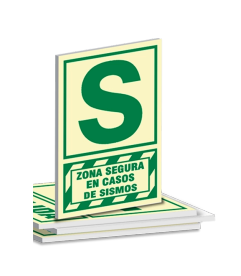 Señal de Seguridad Fotoluminiscente con Base de PVC Celtex