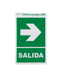Señal de Papel Adhesivo Salida Derecha Verde 20 x 30 cm